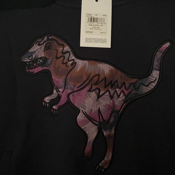 COACH Rexy the Dinosaur Hoodie Kaffe Fassett xs - Picture 5 of 5